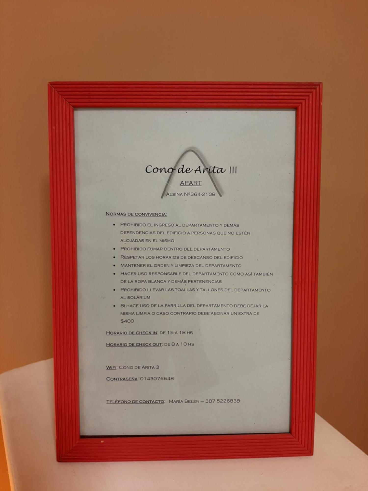 Cono De Arita Lägenhet Salta Rum bild